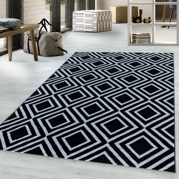 Costa Bohemian Chic Black Rug